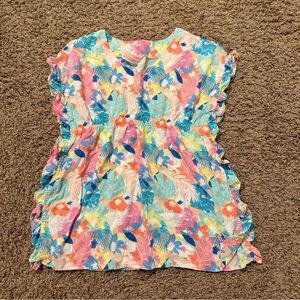 Cat & Jack Girls Floral Tropical Swim Coverup